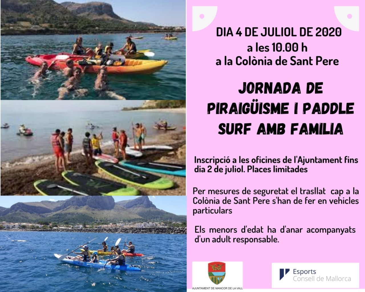 JORNADA DE PIRAGÜISME I PADDLE SURF AMB FAMÍLIA